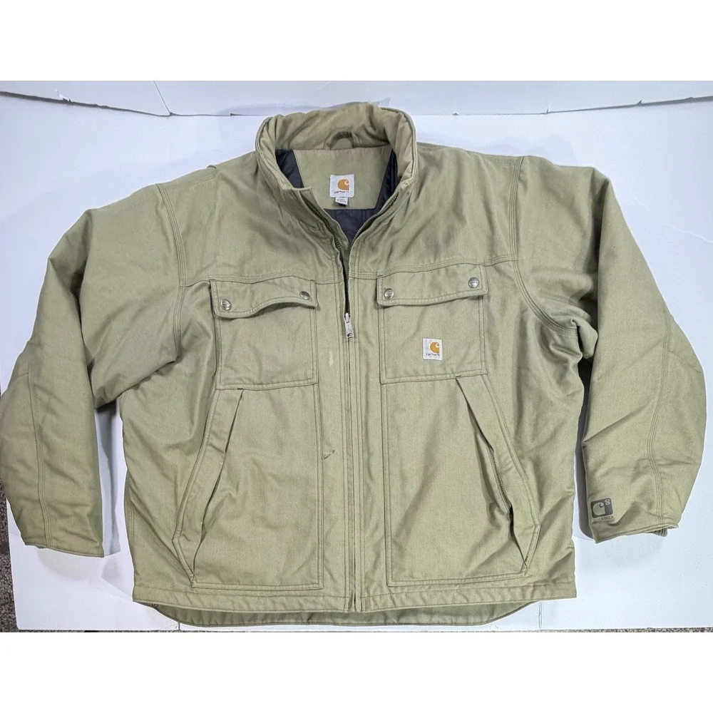 Carhartt Quick Duck Jacket 2XL Moss Green Work Coat 100107‎