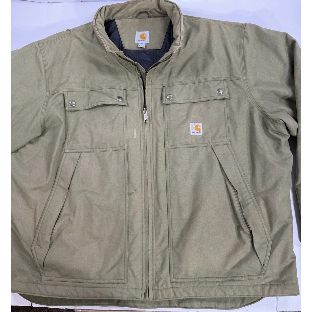 Carhartt Quick Duck Jacket 2XL Moss Green Work Coat 100107‎