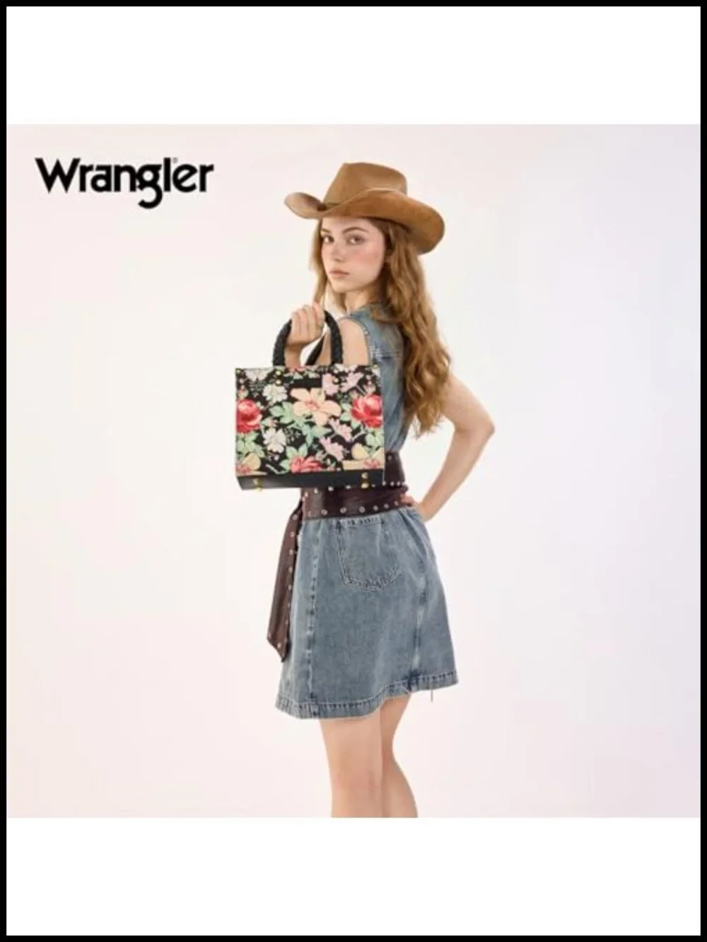 Floral Tote Bag with Braided Details and Adjustable Strap, Faux Leather