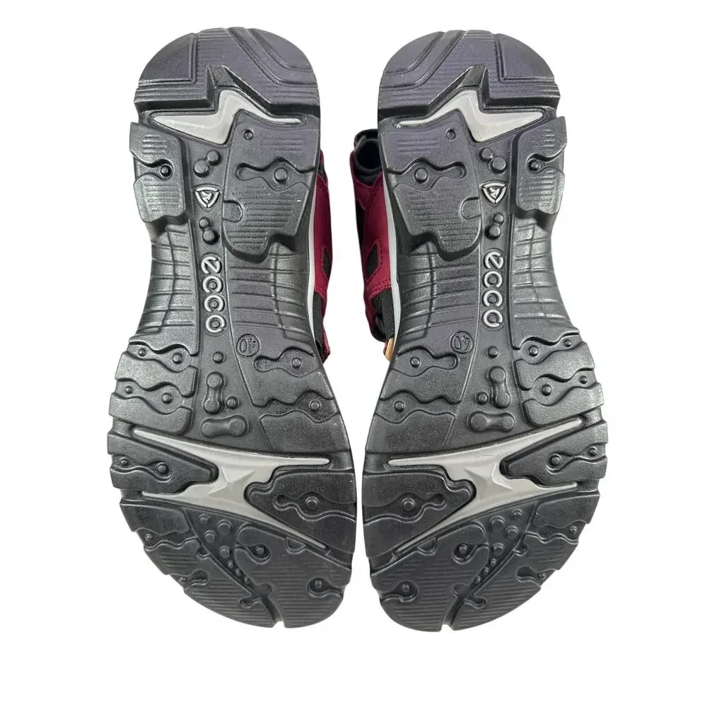 Ecco Offroad Sandals Womens 9 9.5 EU 40 Red Morillo‎ Leather Adjust Straps