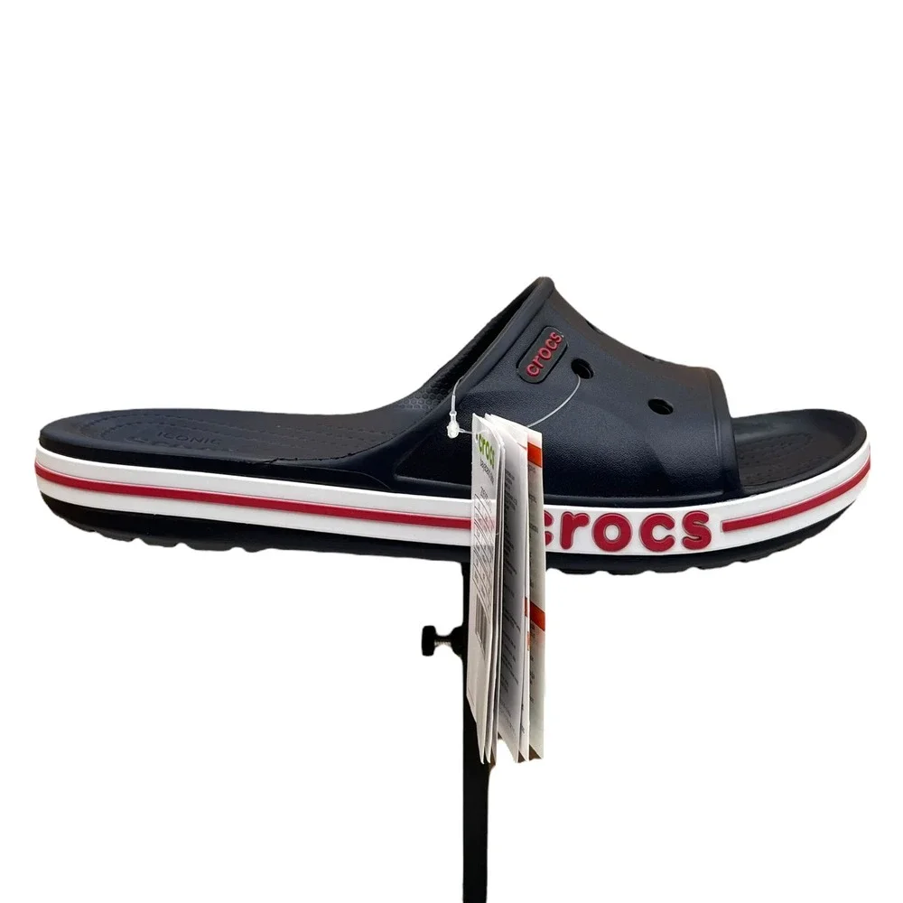 Crocs Bayaband Mens Slide Sandals Size 10 Navy Blue Water‎ Friendly Lightweight