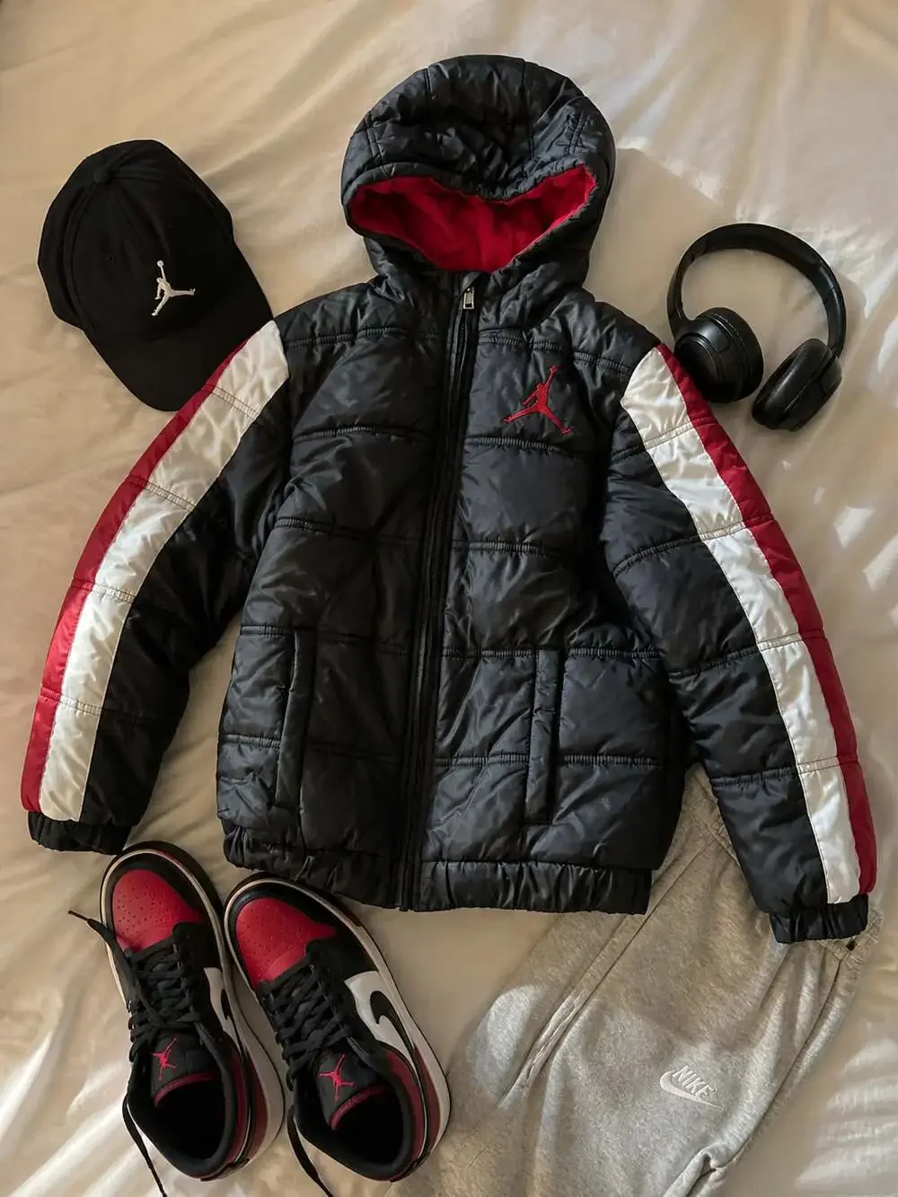 Jordan lined quilted grey