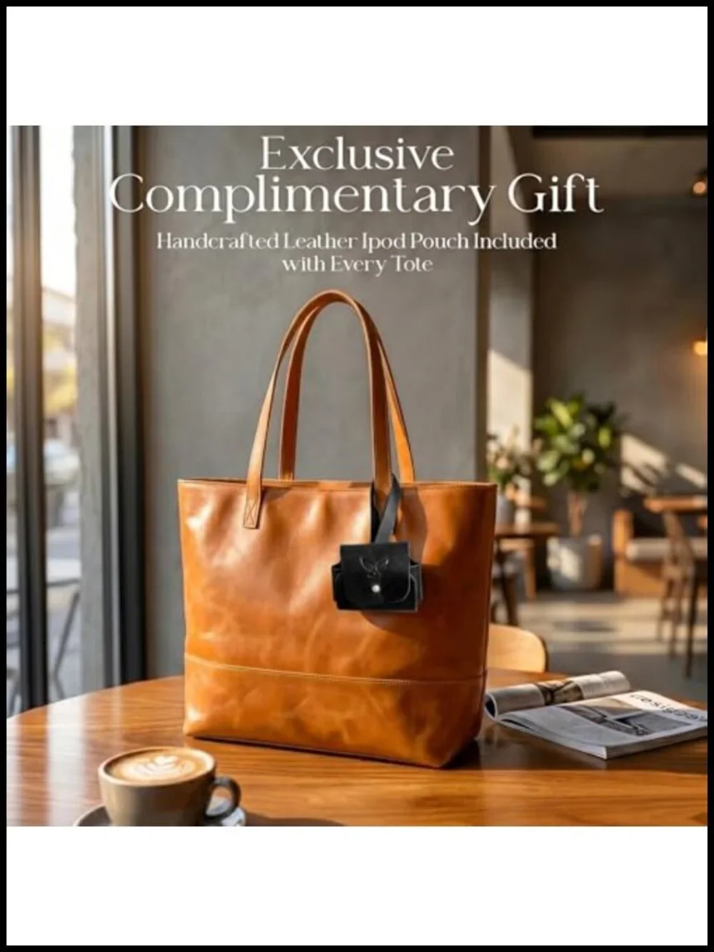 Handcrafted 100% Cowhide Leather Large Tote Bag Carryall Shopping