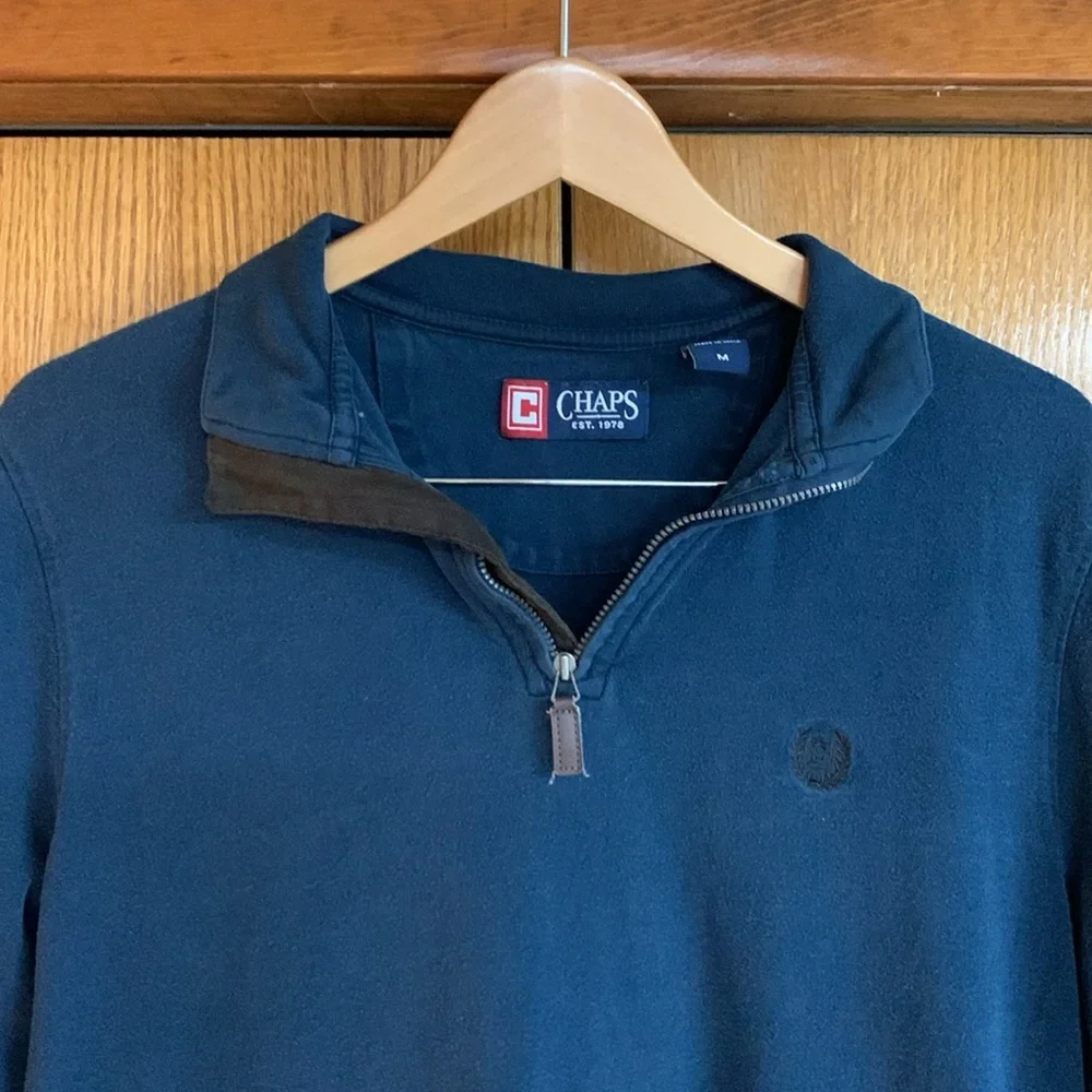 Chaps blue quarterzip