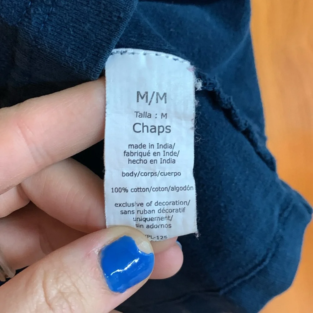 Chaps blue quarterzip