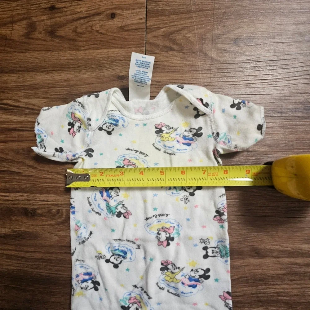 Vintage Disney Mickey Minnie Mouse One Piece Bodysuit Dundee M USA Kidcore Retro