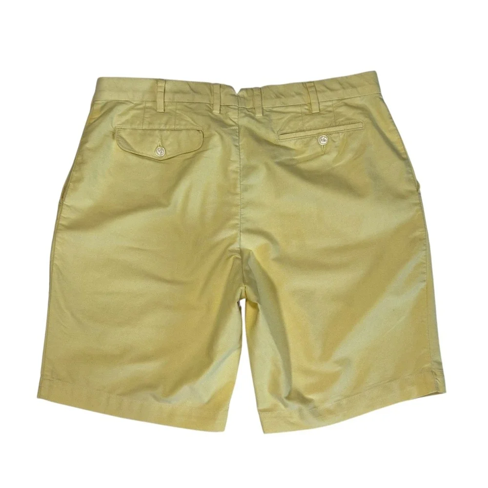 Polo Ralph Lauren Mens Yellow Chino Shorts Size 36 Cotton Classic Fit Flat Front