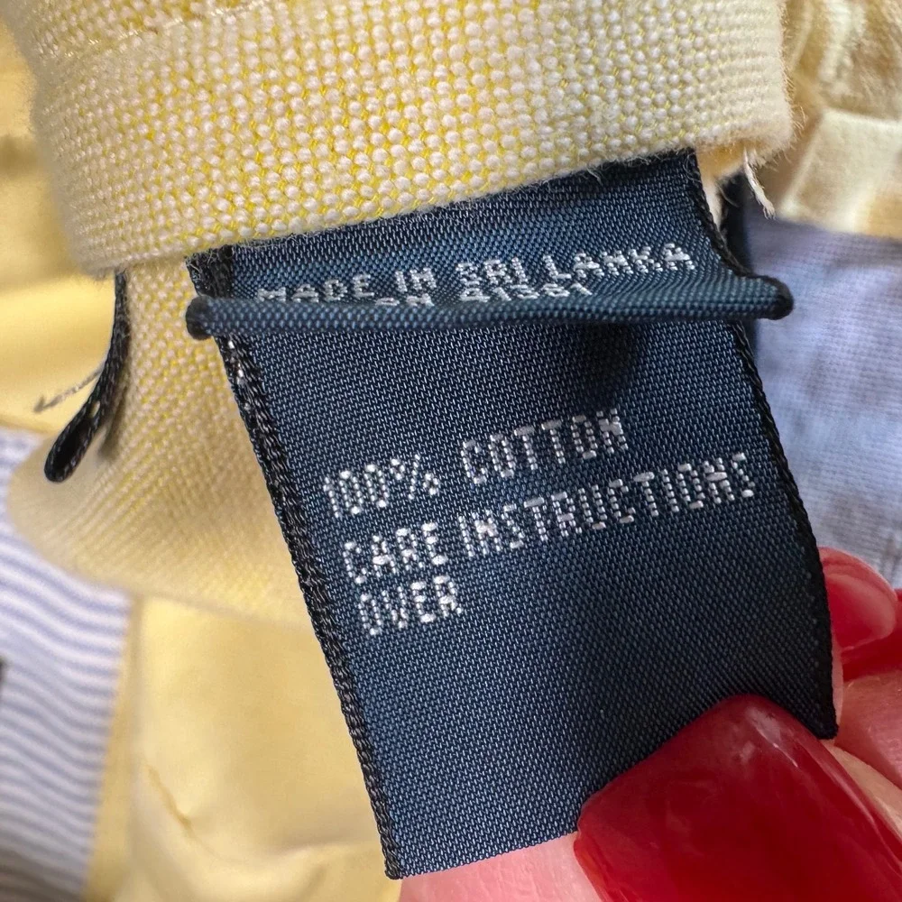 Polo Ralph Lauren Mens Yellow Chino Shorts Size 36 Cotton Classic Fit Flat Front