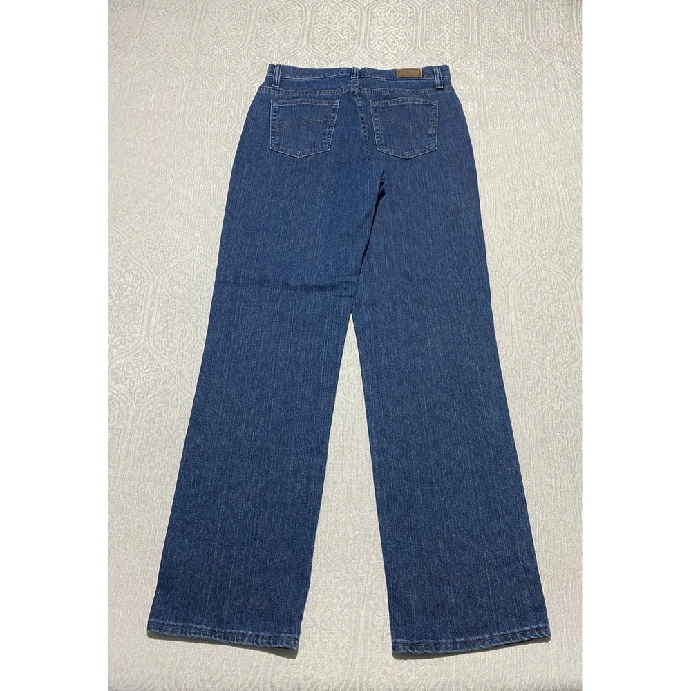 Lee Womens‎ Relaxed Straight Leg Jeans At The Waist Blue Denim Size 6 Medium