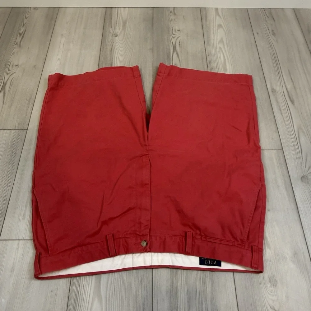 Polo‎ Ralph Lauren 44T/42L Chino Shorts Red Cotton Pockets
