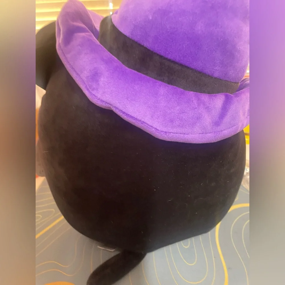 Squishmallows 12 inch Autumn the Witch Cat Halloween Potion Bottle Purple Hat