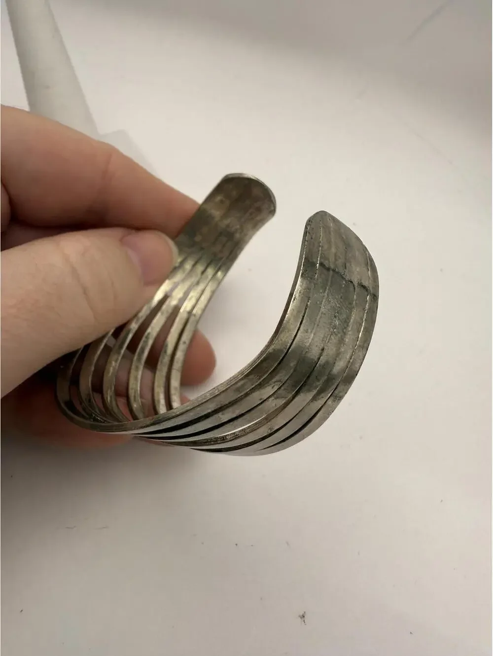 Silver Multi-Band Cuff Bracelet