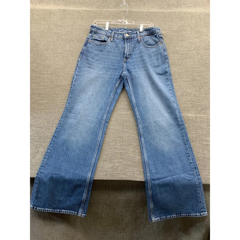 Old‎ Navy Bootcut Jeans Womens 10 Blue Whiskering Denim Medium Wash Mid Rise