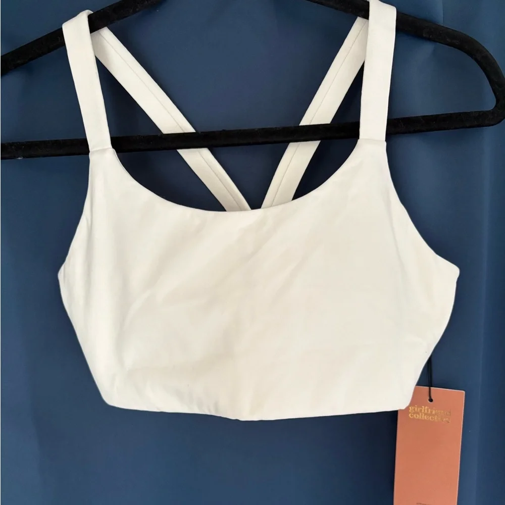 Girlfriend Collective White Sports Bra