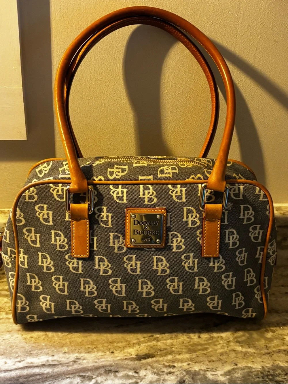 Dooney & Bourke Vintage DB Monogram Signature Satchel