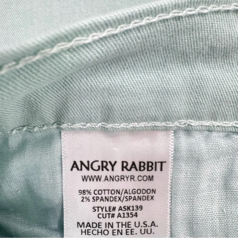Angry Rabbit Light Mint Green Slim Fit Classic 5 Pocket Jeans Various Sizes