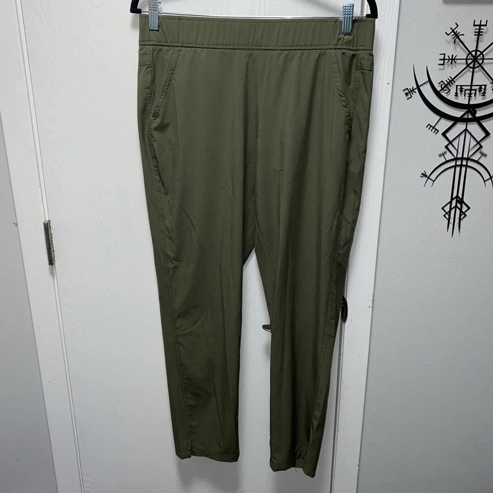 Eddie Bauer Womens Green Hiking Ankle Pants Atheltic‎ Wind Thin Medium
