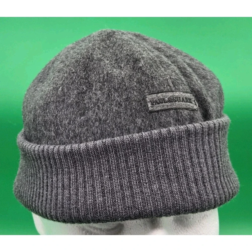 Paul & Shark Yachting Hat Size XL 89% Pure Virgin Wool 11% Alpaca Gray Italy Cap