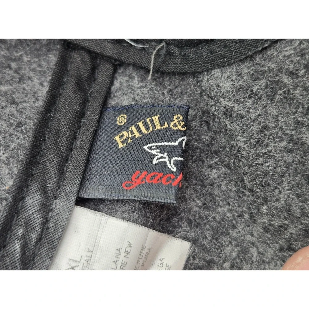 Paul & Shark Yachting Hat Size XL 89% Pure Virgin Wool 11% Alpaca Gray Italy Cap