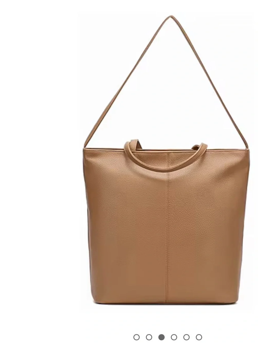 London Fog Tan Pebble Tote with Shoulder Strap