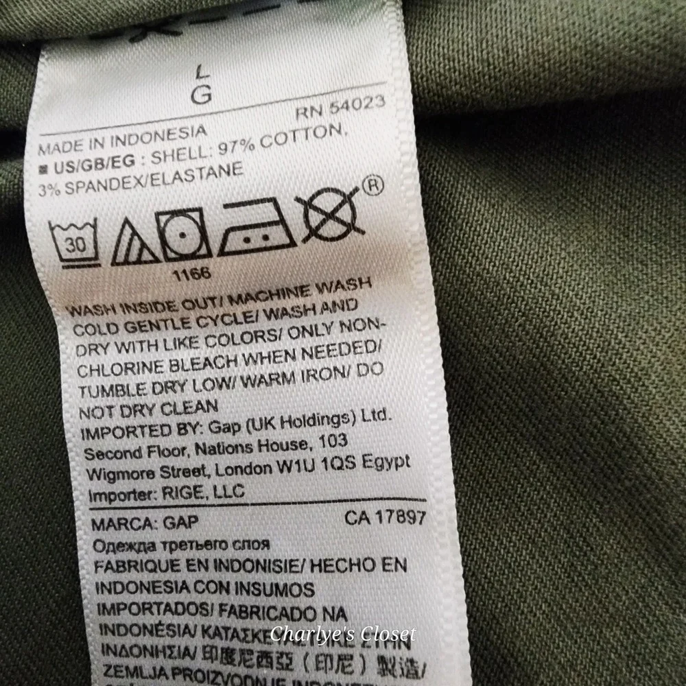 Gap‎ Womens Olive Green Utility Field Chore Jacket L Transitional Outerwear