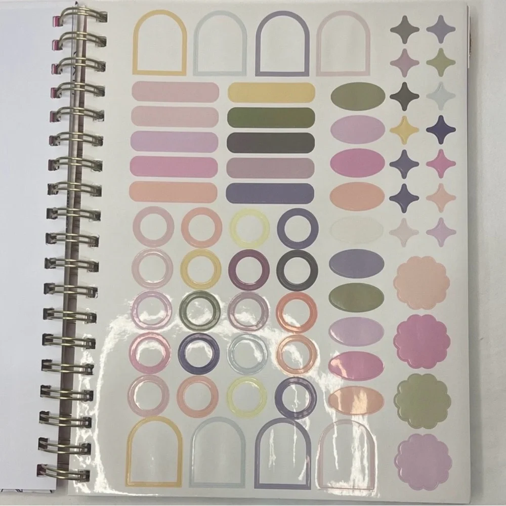 Betsey Johnson White Floral Planner with Hot Pink Spine and Gold Accent