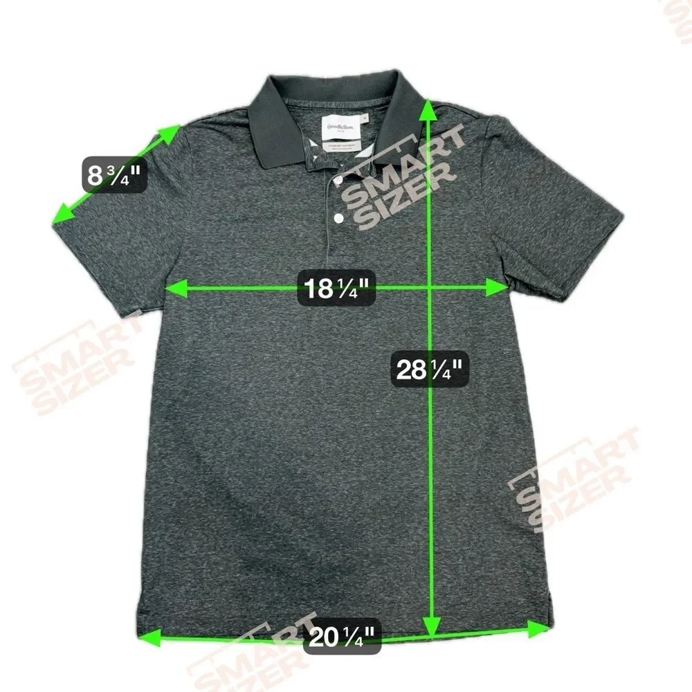 Goodfellow Dark Green Marled Athletic Polo Shirt Mens Size M