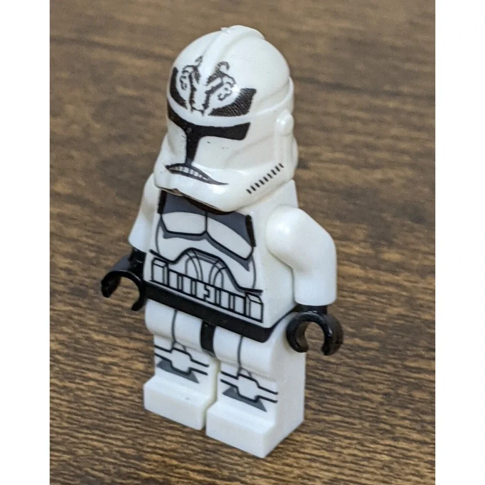 LEGO‎ Star Wars Clone Trooper Minifigure White Armor Custom Helmet Print