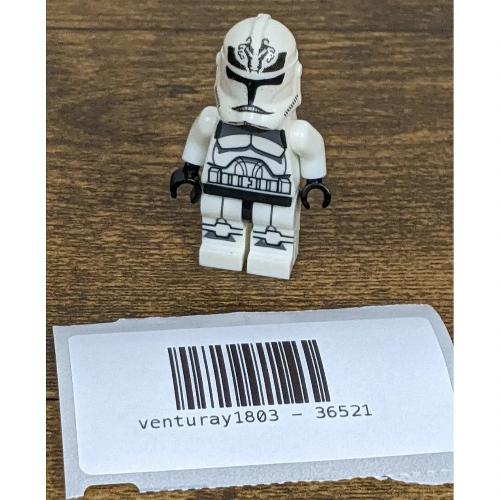 LEGO‎ Star Wars Clone Trooper Minifigure White Armor Custom Helmet Print