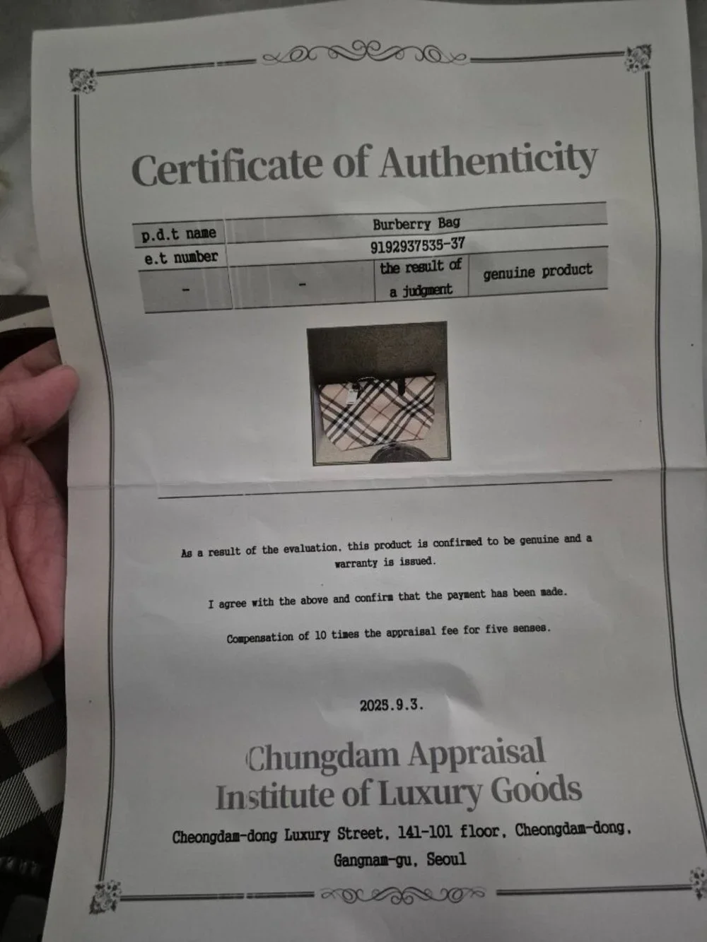 Burberry authentic interior