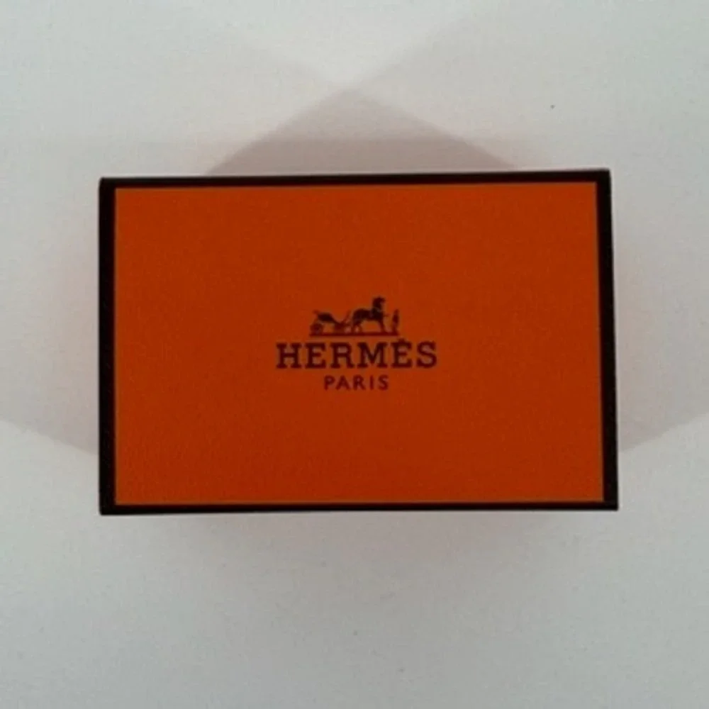 Hermes Paris Small Orange Jewelry Gift Box‎ Sliding Drawer 2.5x1.5x1.5 Inch