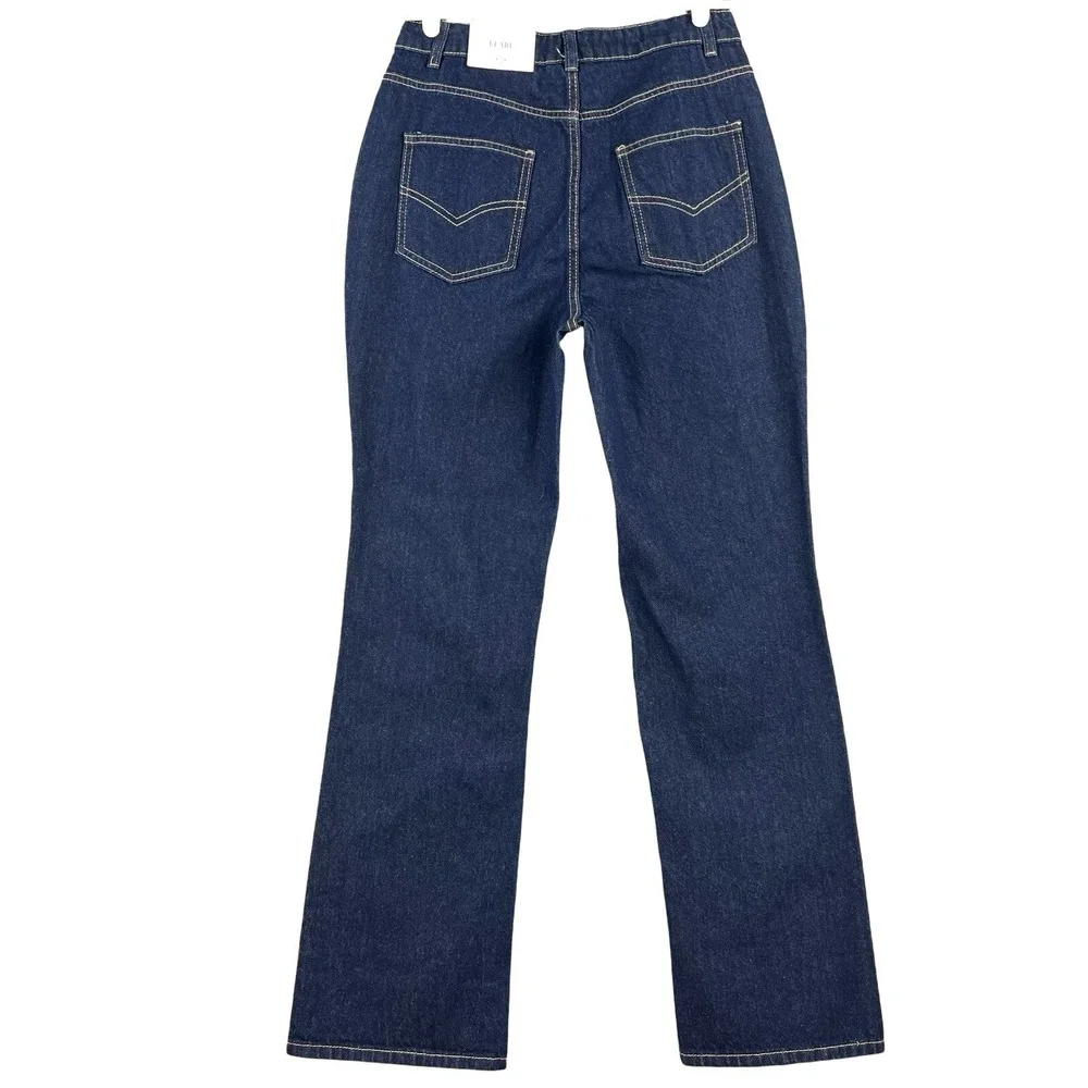 Future‎ Collective by Blutstein Women's Blue Jean Size 8 Flare Leg High Rise NEW