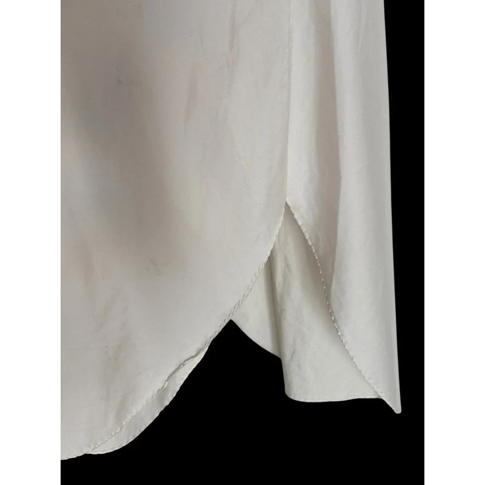 Vtg 80s Natori Slip Dress M Ivory Embroidered‎ Ivory Floral Applique Coquette