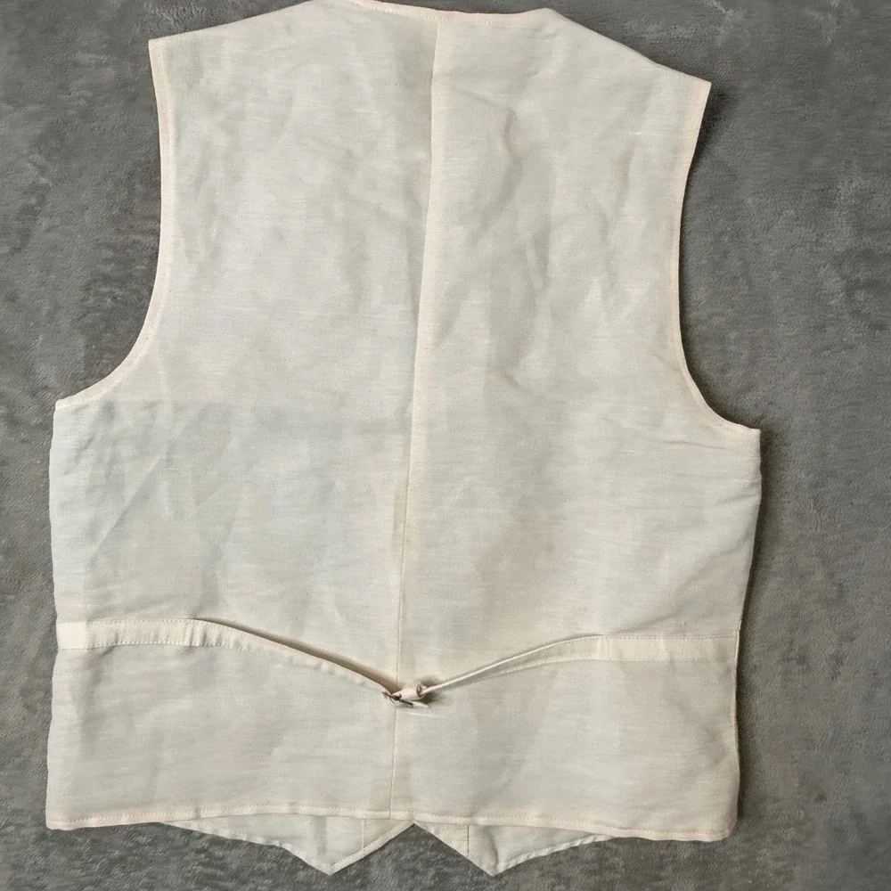 Orvis Hemp Organic Cotton Vest Mens M Gigham Plaid lined Heritage Minimalist‎