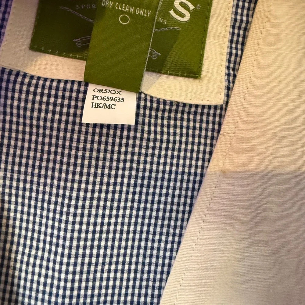 Orvis Hemp Organic Cotton Vest Mens M Gigham Plaid lined Heritage Minimalist‎