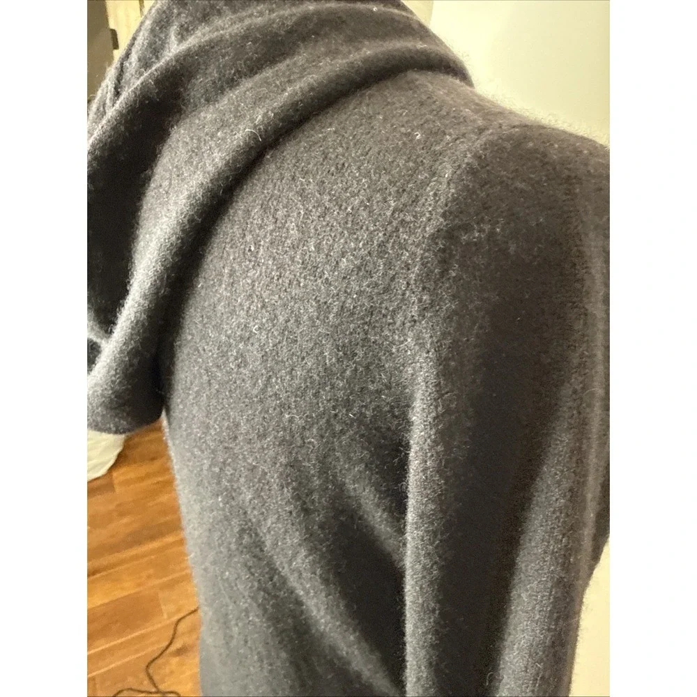 Vintage Y2K Juicy Couture 100% Cashmere Hoodie Zip Up Medium‎ Black Dog Preppy
