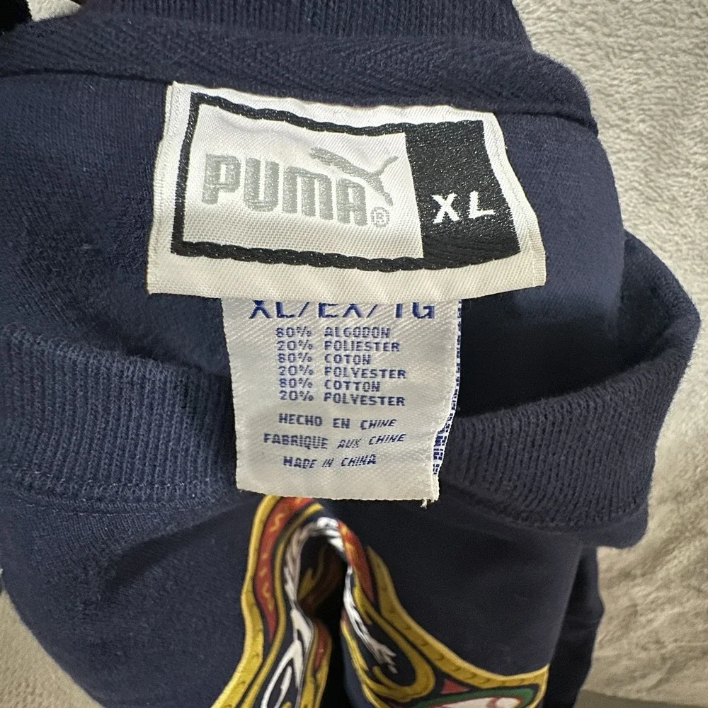 Miller Park Milwaukee VTG Puma‎ Sweatshirt XL Navy Blue Wisconsin Crewneck Logo