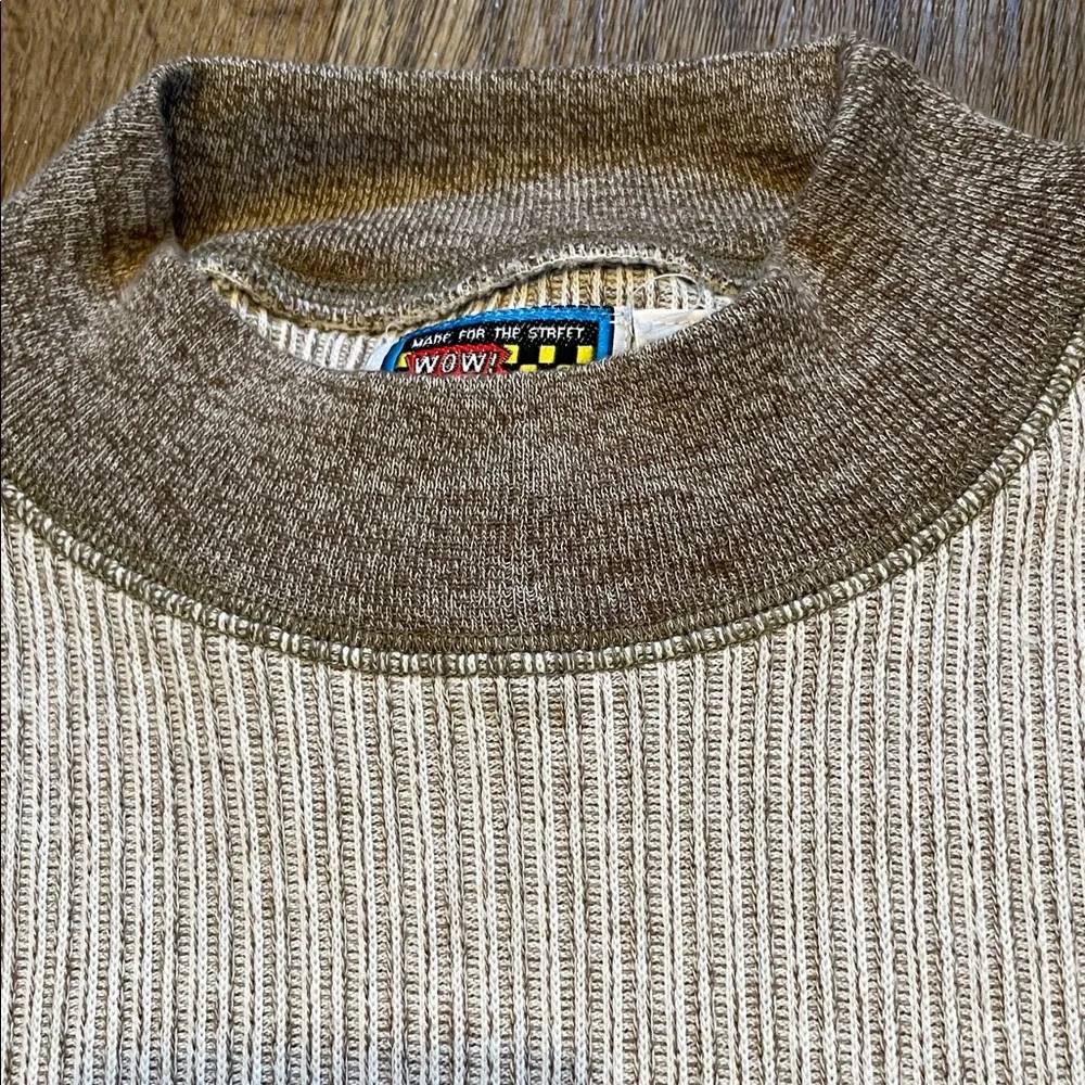 Vintage 80’s‎ Concrete Men's Mock Collar Ribbed Sweater