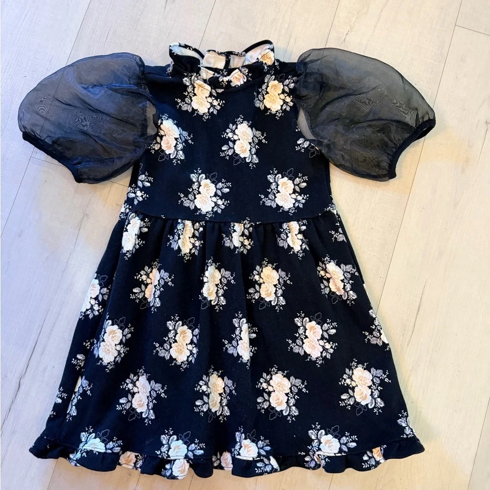 Janie‎ and Jack Floral Puff Sleeve Kids Dress