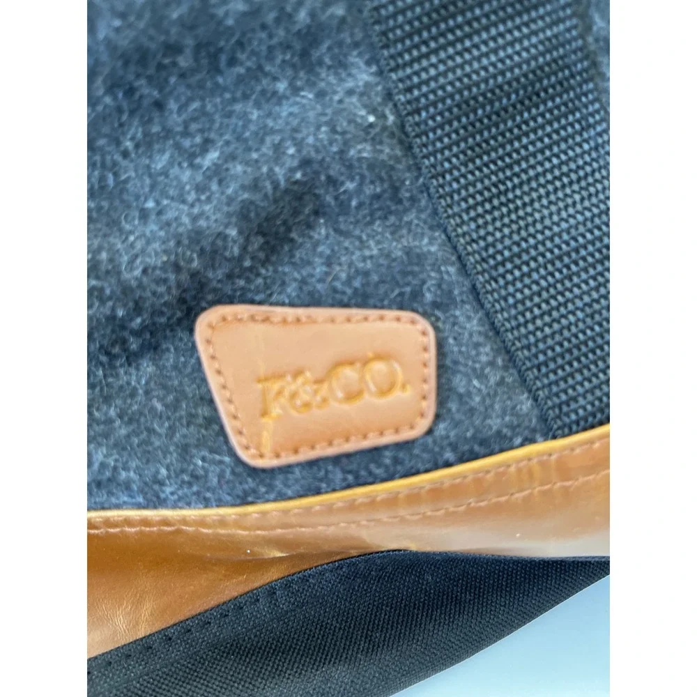 Glen Raven Field & Co.‎ Duffle Bag Travel Wool Blend Leather Trim Weekend