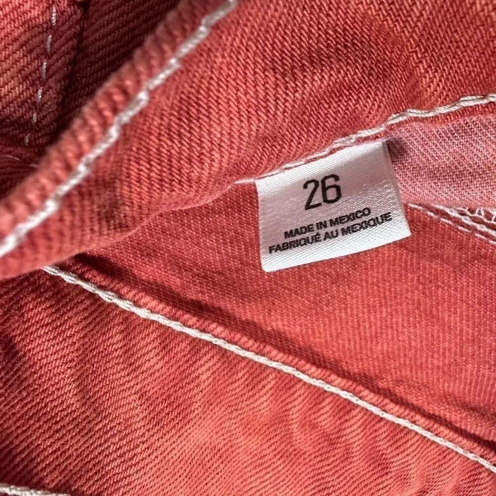 BDG Women's Burnt Orange Straight Leg Ankle Slit Denim Jeans Size 28