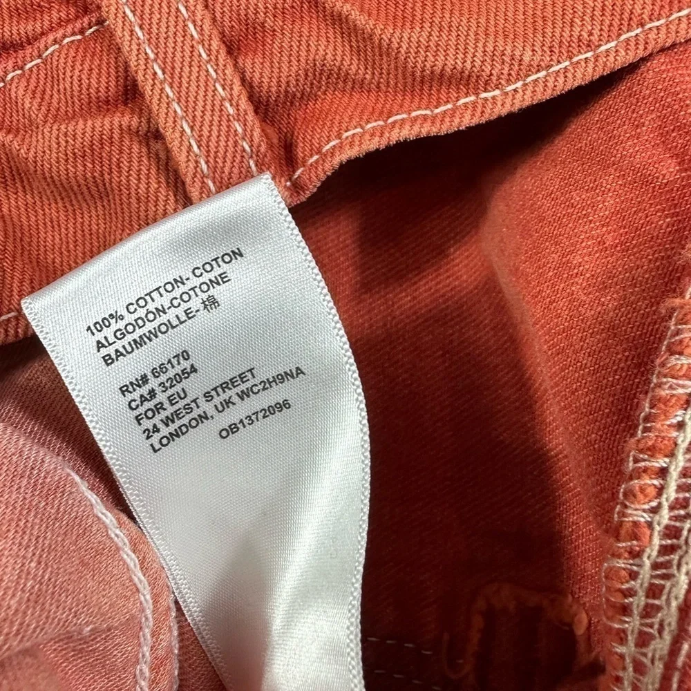 BDG Women's Burnt Orange Straight Leg Ankle Slit Denim Jeans Size 28
