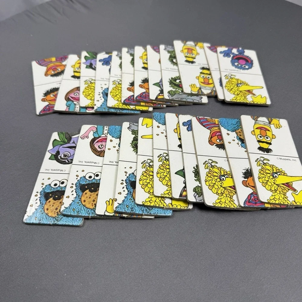 Vintage‎ Sesame Street Muppet Cardboard Dominoes - 23