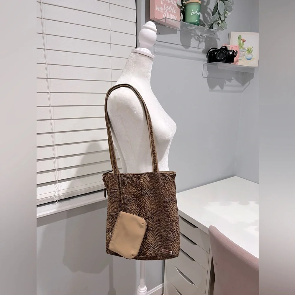 Nine West Vintage Y2K‎ Animal Print Tote with Small Wallet