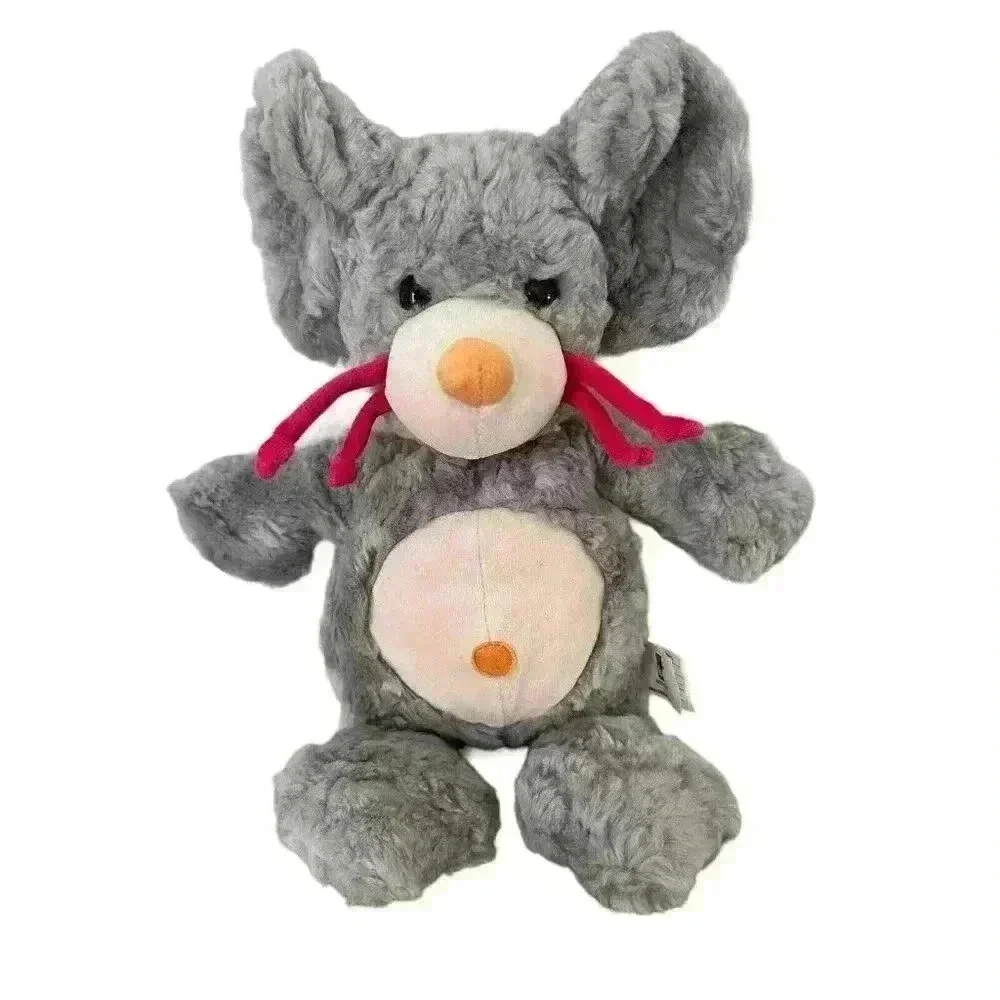 Manhattan Toy Grey Plush Mouse Red Yellow‎ Stuffed Animal Good Condition Stuffie