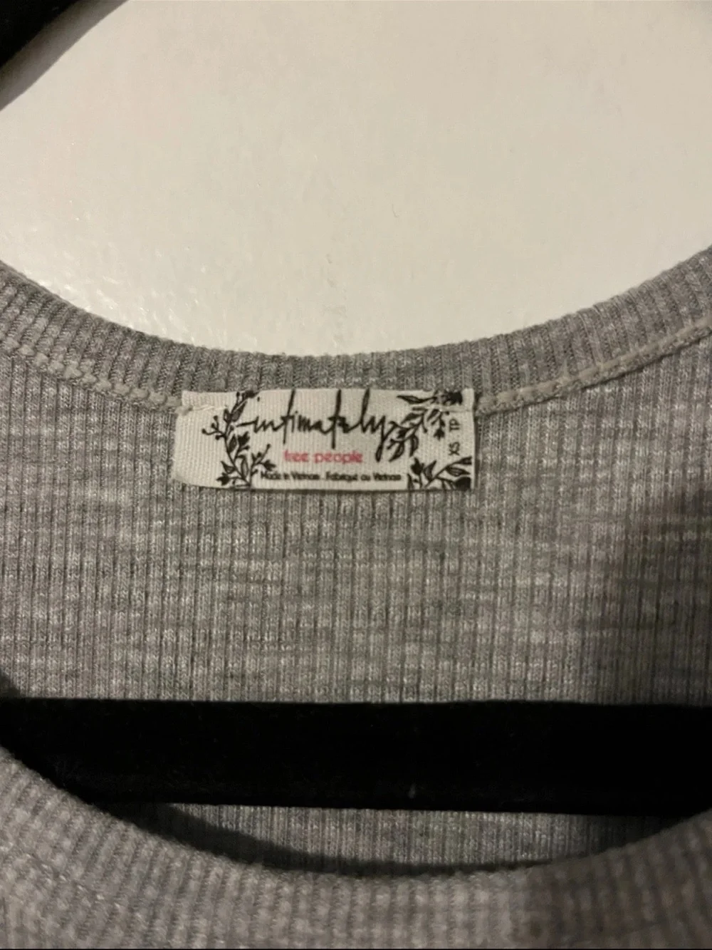 Free People Heather Gray Ribbed High-Neck Tank