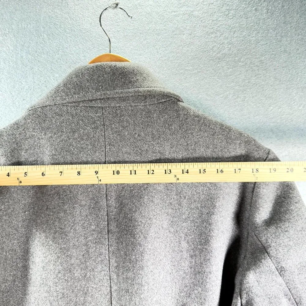 Tre Vero Wool Coat Men's XL Gray Inner Placket Front Notch Lapel Single Breasted