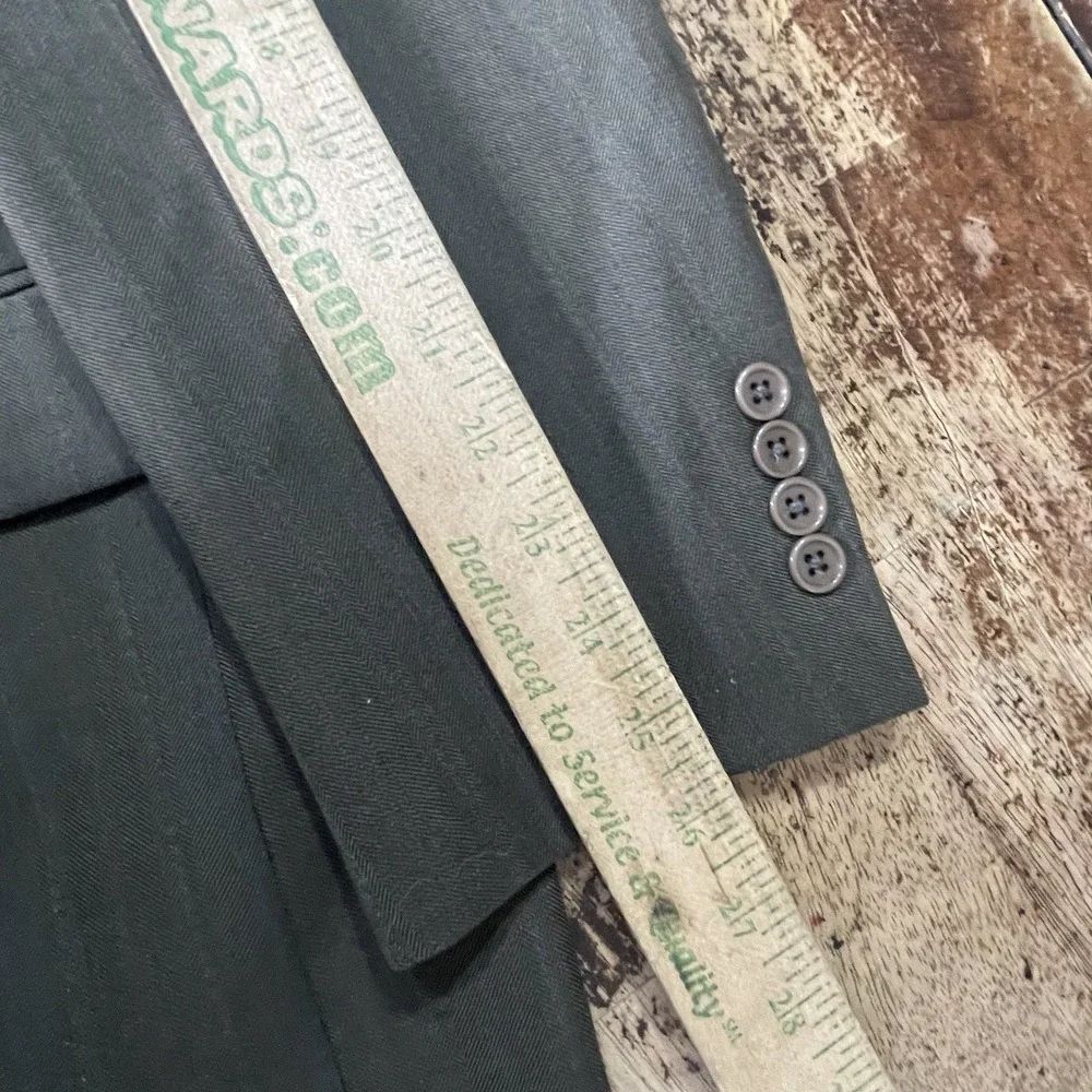 Christian Dior 43L 36x32 Brown Melange‎ Herringbone Stripe Suit
