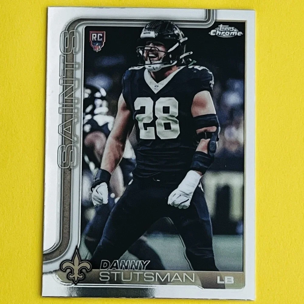 2025 Topps Chrome NFL Football Danny Stutsman RC #373 New Orleans Saints‎ Rookie