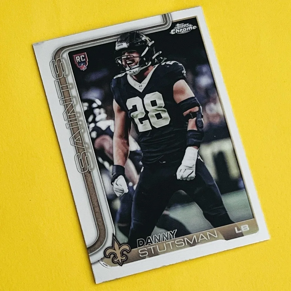 2025 Topps Chrome NFL Football Danny Stutsman RC #373 New Orleans Saints‎ Rookie
